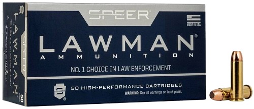 Speer Lawman 38 Special 125gr TMJ Flat Nose 53733 50 Round Box 