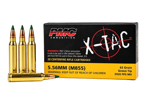 PMC X-TAC 5.56 NATO 62gr M855 LAP Green Tip 556K 20 Round Box 